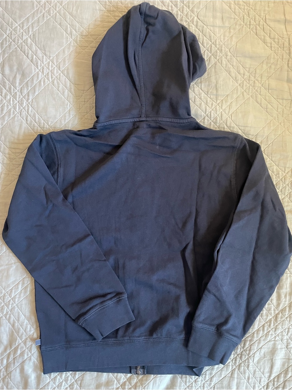J. Crew KID by Crewcuts garment-dyed zip-up hoodie in Navy Size L NWT CB738 - Picture 5 of 5